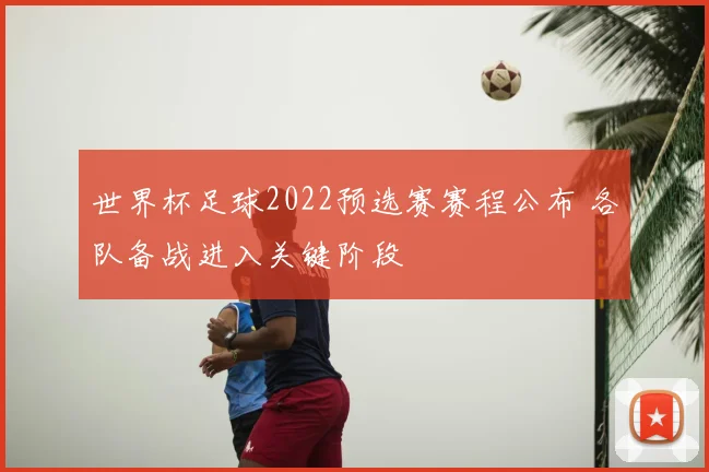 世界杯足球2022预选赛赛程公布 各队备战进入关键阶段